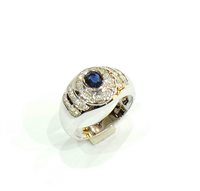 Anello Stocco Gioielli Donna in Oro bianco Zaffiro 0.44 Ct ANUZ1-15 - ANUZ1-15